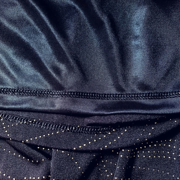 EXPRESS Black Dress with Gold Dotted Pattern - Picture 4 of 5